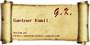 Gantner Kamil névjegykártya